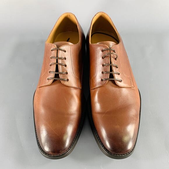 GIORGIO ARMANI Size 7.5 Brown Leather Lace-Up Shoes main image 5